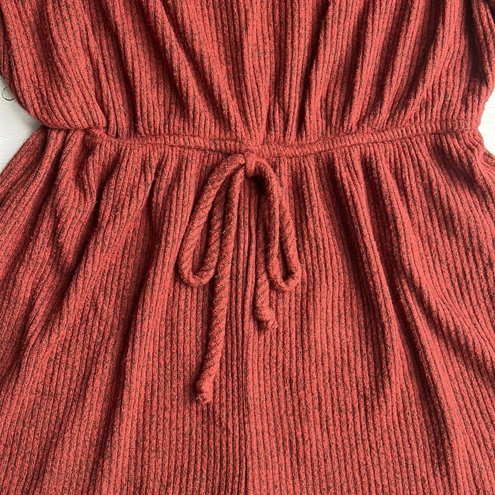 Fashion Nova Soft and Stretchy Heather Burgundy Long Sleeve Romper Size XS - Picture 3 of 4